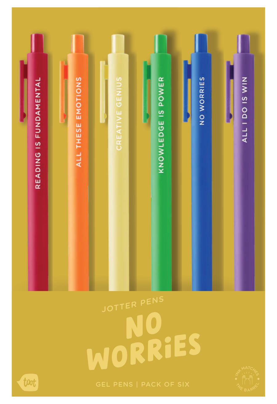 No Worries Jotter Set - 6 Pack