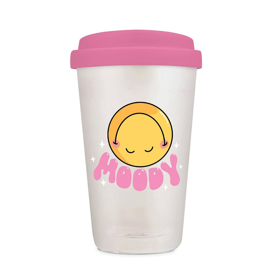 Moody Glass Tumbler with Silicone Lid