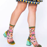 Feeling Foxy Sheer Crew Sock - U.S. Women's Size 5.5-10