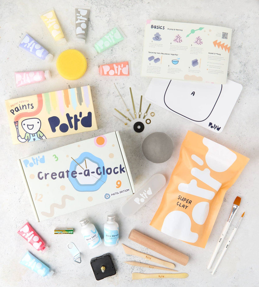 Pastel Create-a-Clock Craft Kit
