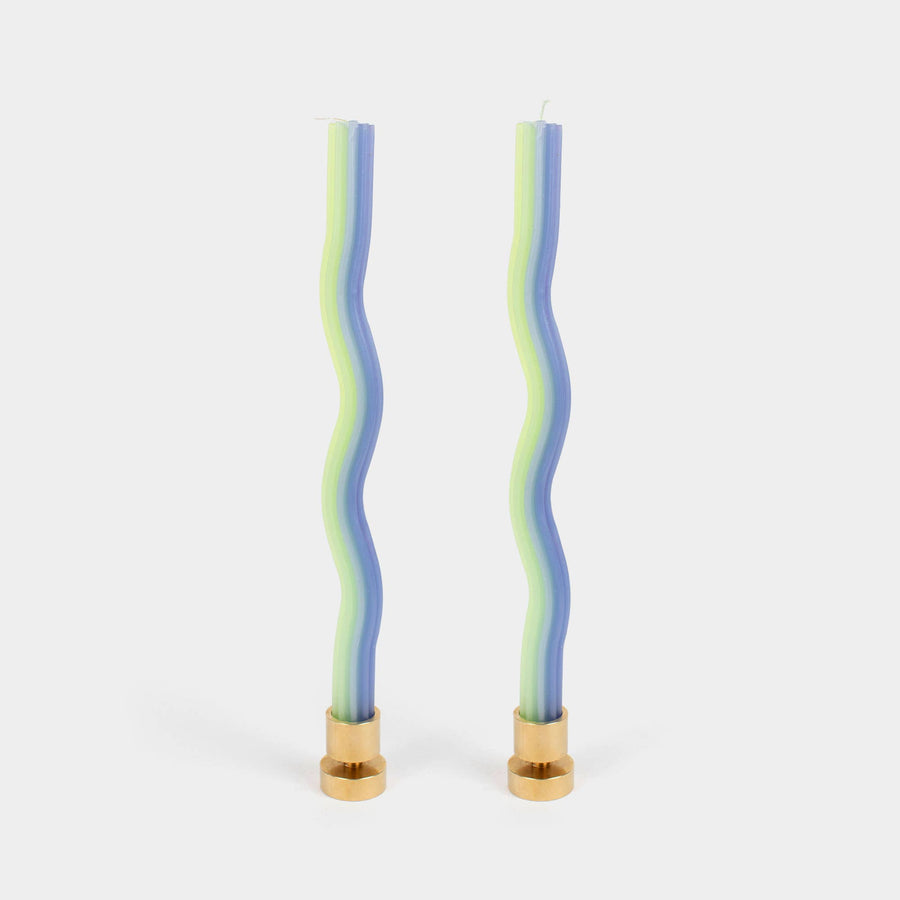 Lavender + Green Wiggle Candles - 2 Pack