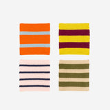 Patchwork Stripe Coaster Set in Desert - Set of 4
