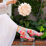 Ribbon Roses Sheer Ankle Sock