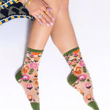 Feeling Foxy Sheer Crew Sock - U.S. Women's Size 5.5-10