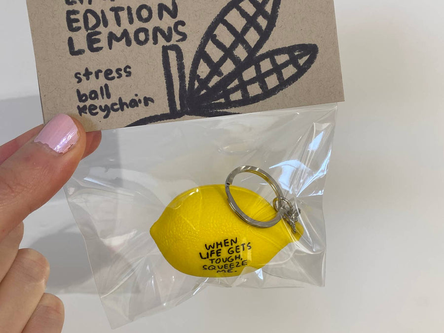 Lemon Stress Ball Keychain