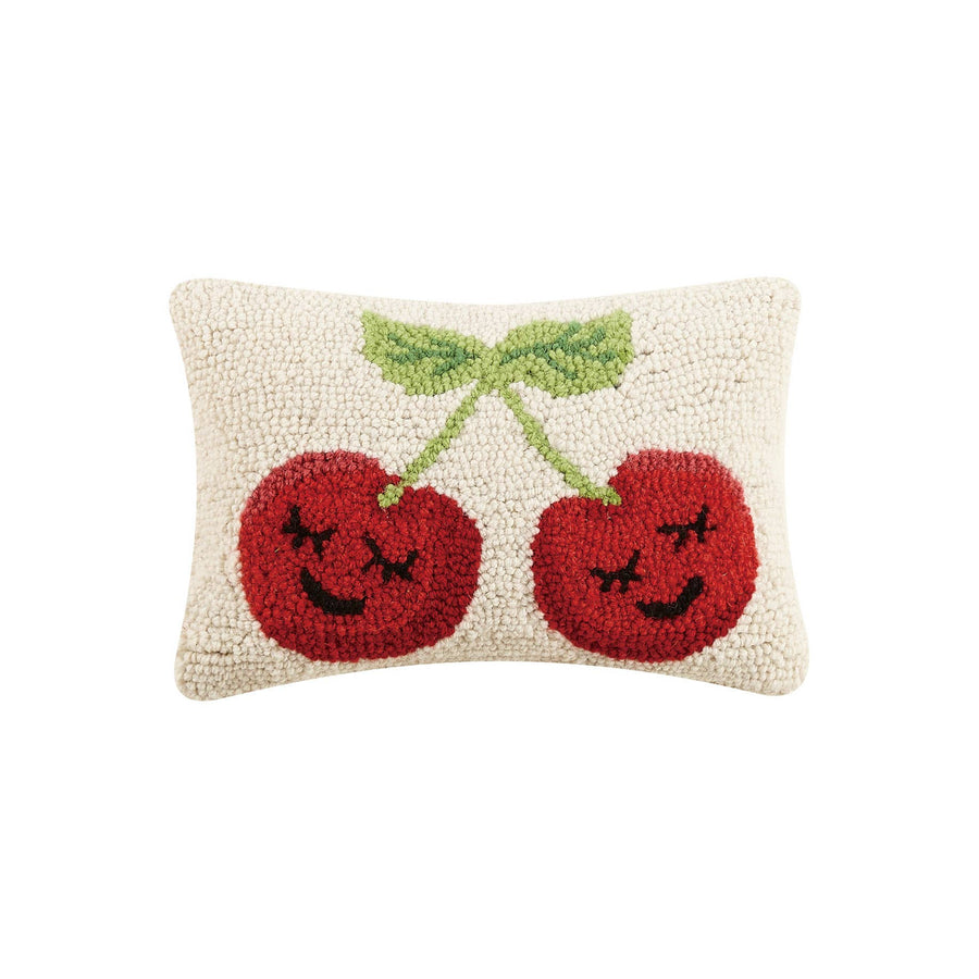 Cherries Hook Throw Pillow