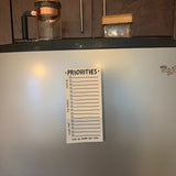 Priorities Notepad Magnet - To Do List