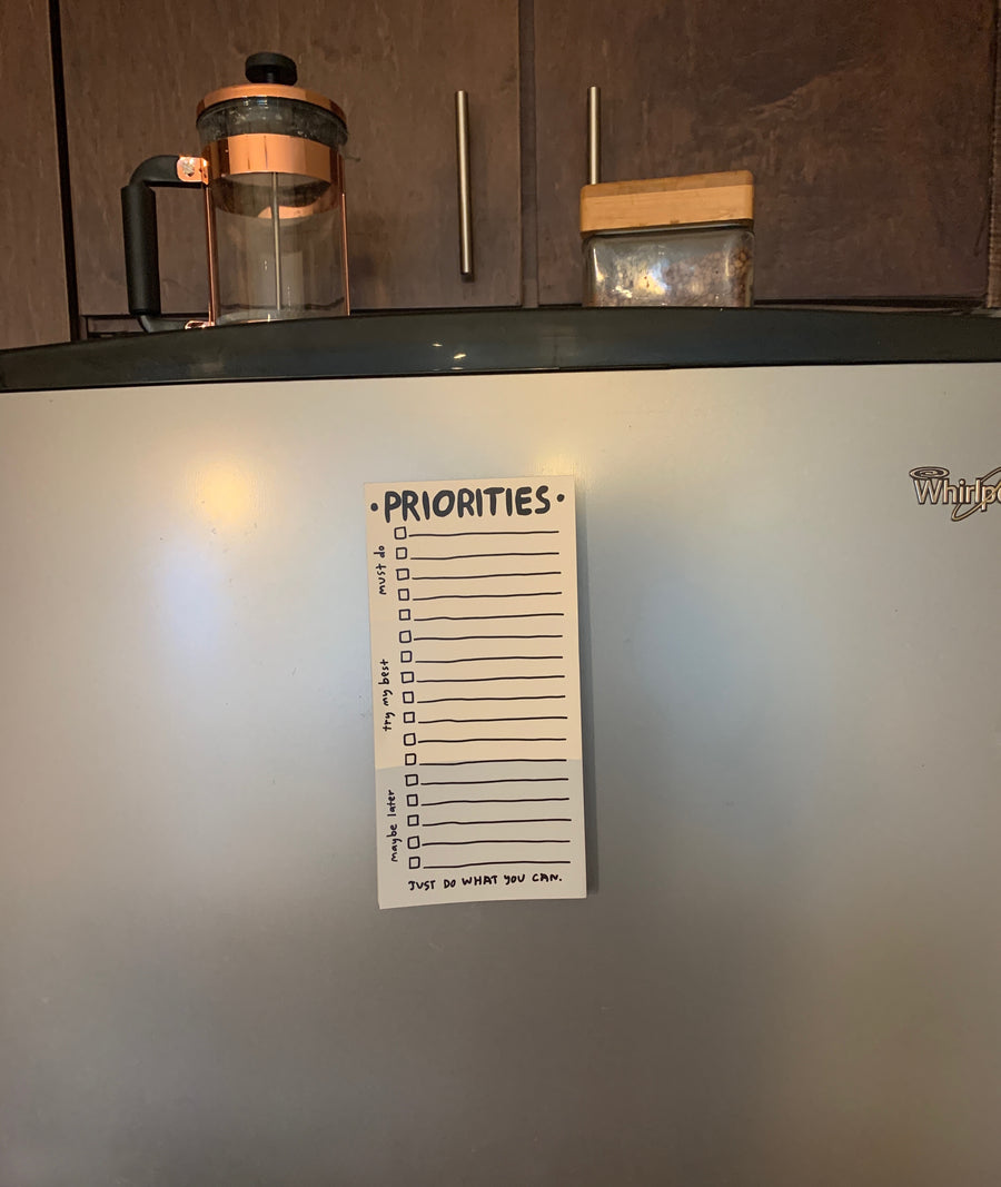 Priorities Notepad Magnet - To Do List