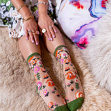 Feeling Foxy Sheer Crew Sock - U.S. Women's Size 5.5-10