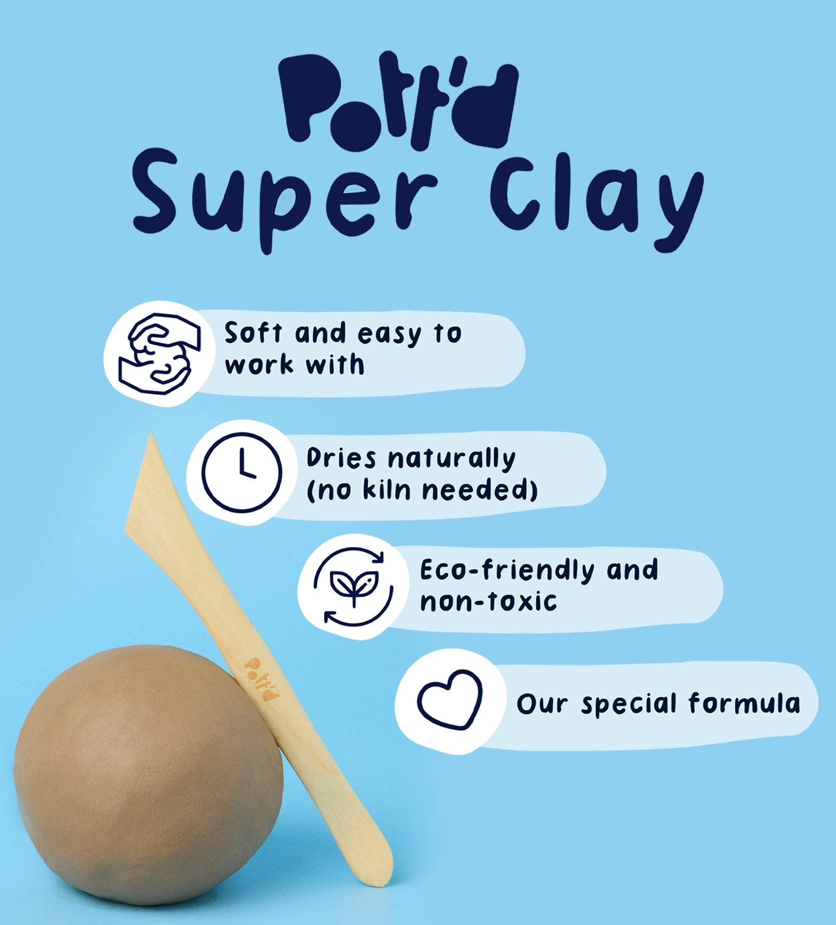 Clayful Playfully Clayful: 3-in-1 Games Craft Kit – I AM & CO