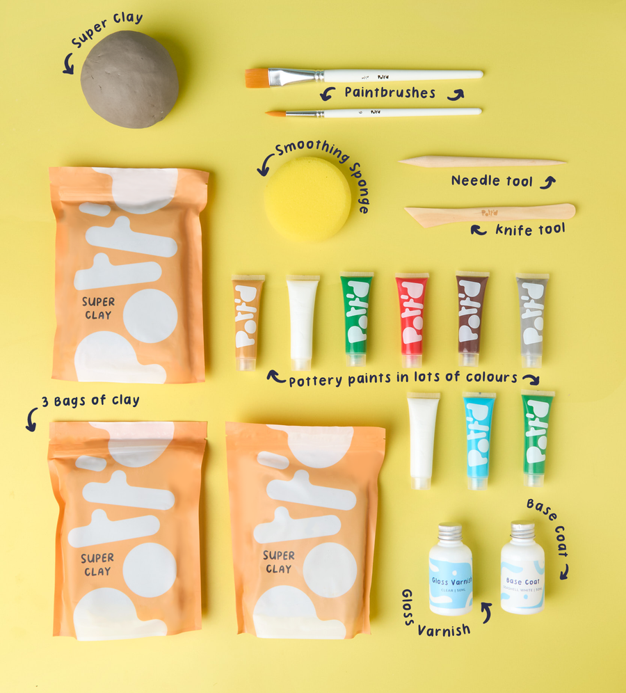 Succulent Sculptures Pottery Kit for Beginners