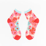 Ribbon Roses Sheer Ankle Sock