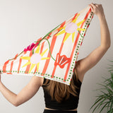 Satin Scarf Floral Print