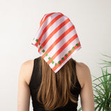 Satin Scarf Striped Print