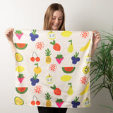 Satin Scarf Tutti Fruitti Print